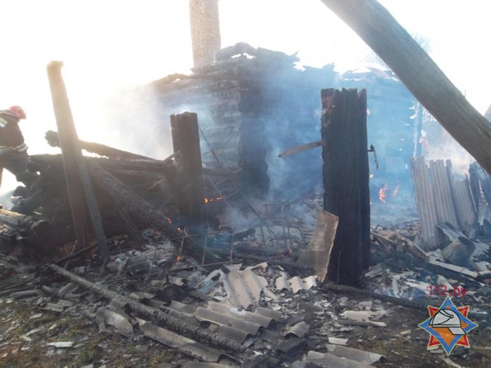 Пожар в деревне Осиновка Мстиславского района.
