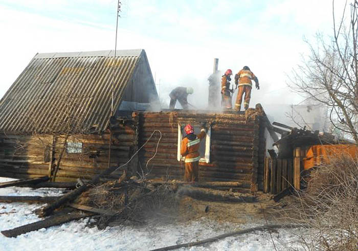 Пожар в деревне Матюты